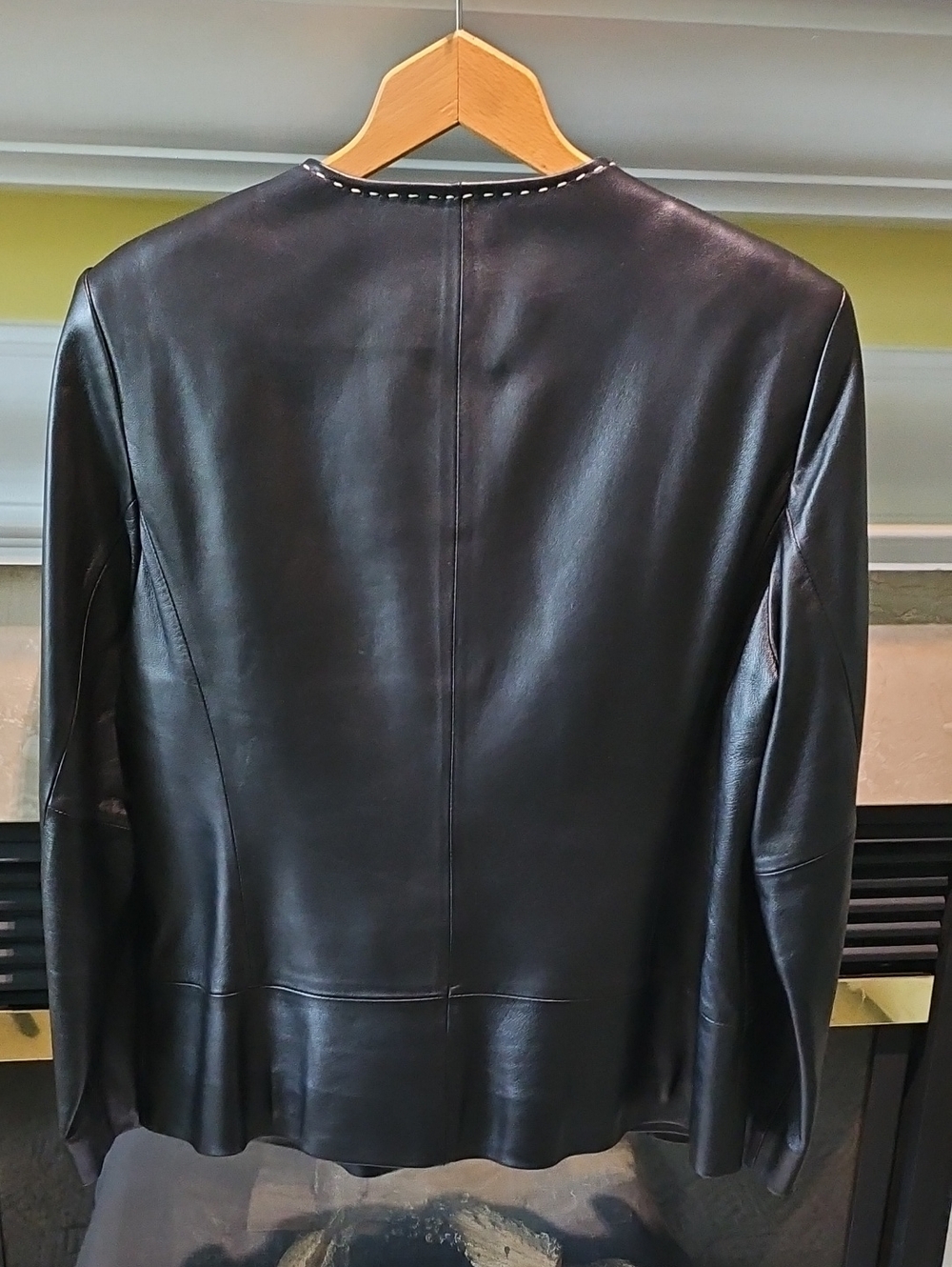 Talbots Black Butter Leather Jacket Women's Size 14 P - Picture 5 of 10
